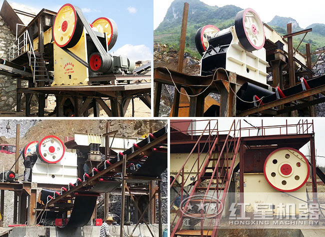 石頭顎式破碎機(jī)客戶現(xiàn)場