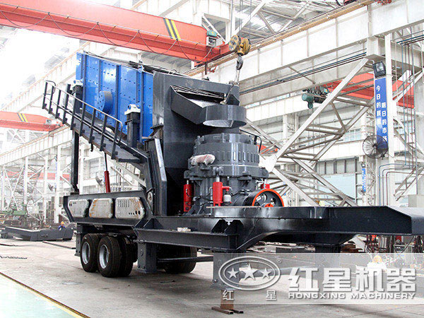 流動石子加工機車間