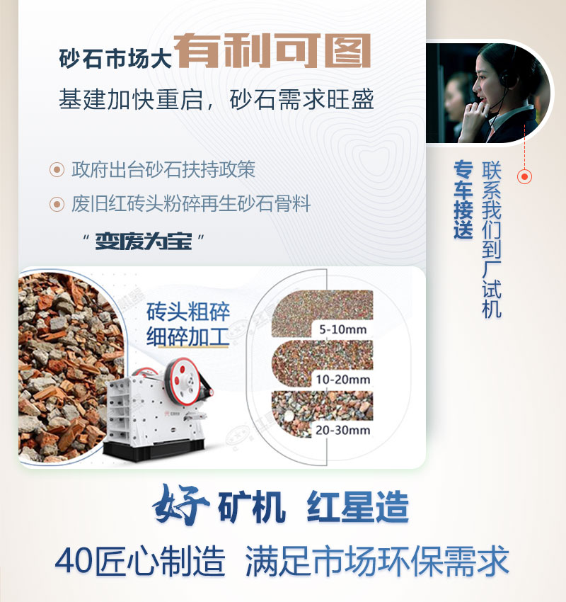 廢舊磚塊破碎機-粉碎機里“轉一轉”，廢舊紅磚頭成寶貝