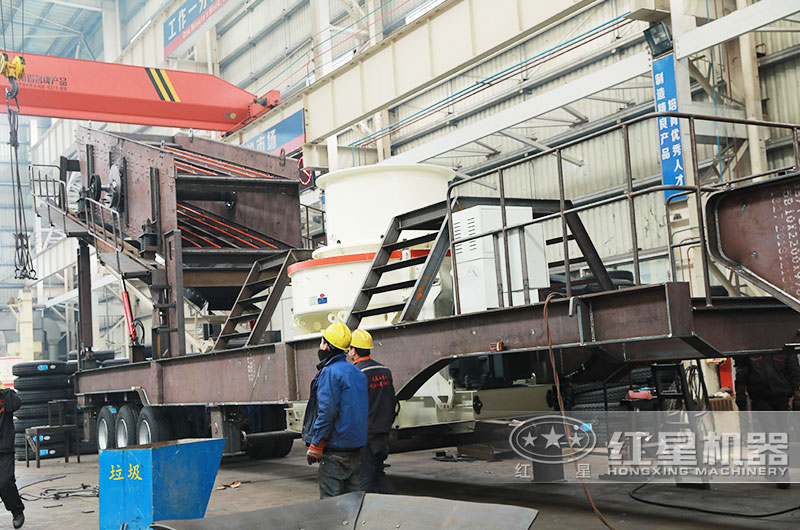 二合一式移動(dòng)制砂機(jī)制造車間